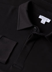 Men's Heavyweight Rugby Polo Shirt in Black