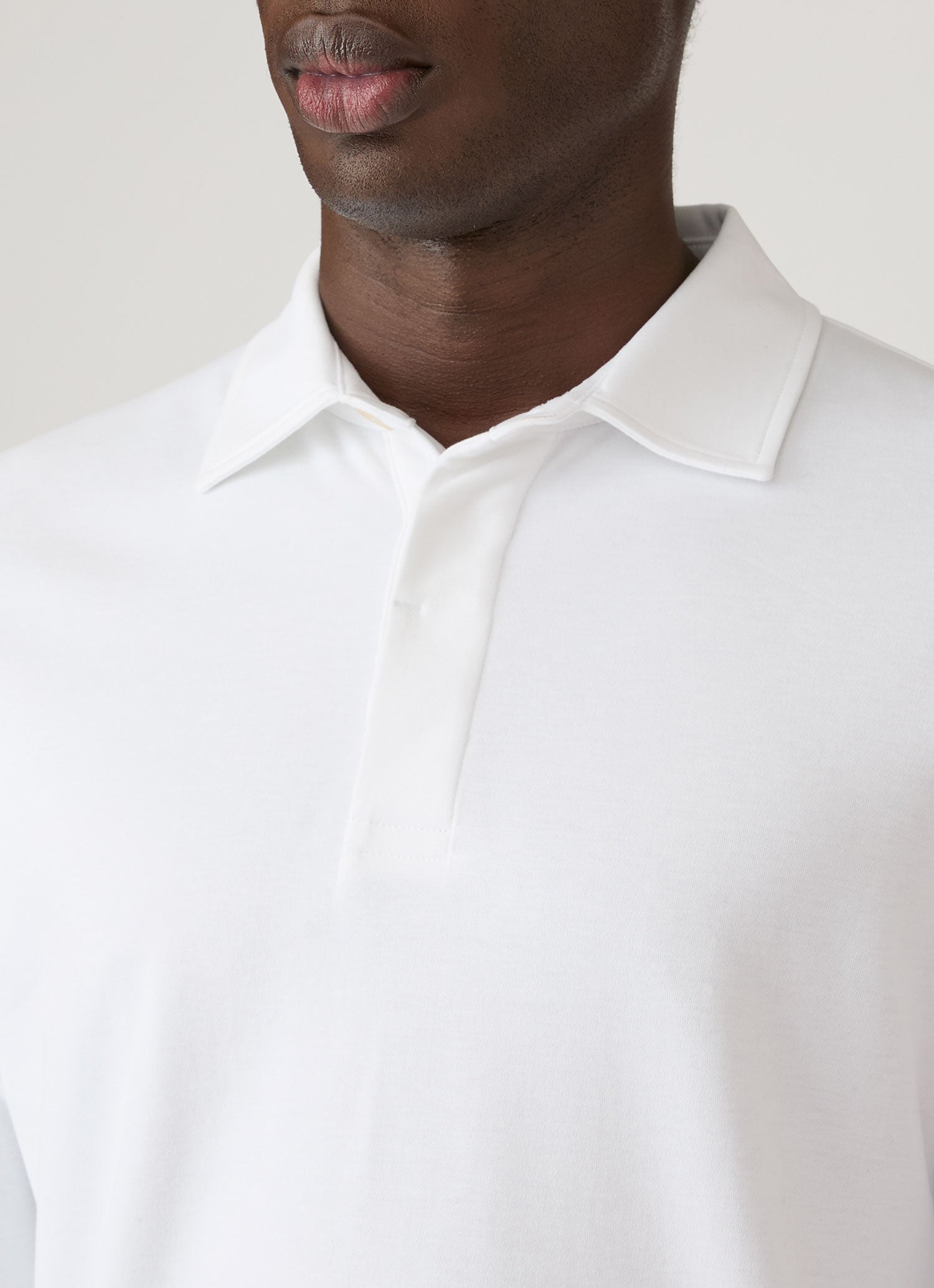 Men's Heavyweight Rugby Polo Shirt in White