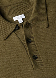 Men's Lambswool Knitted Polo Shirt in Uniform