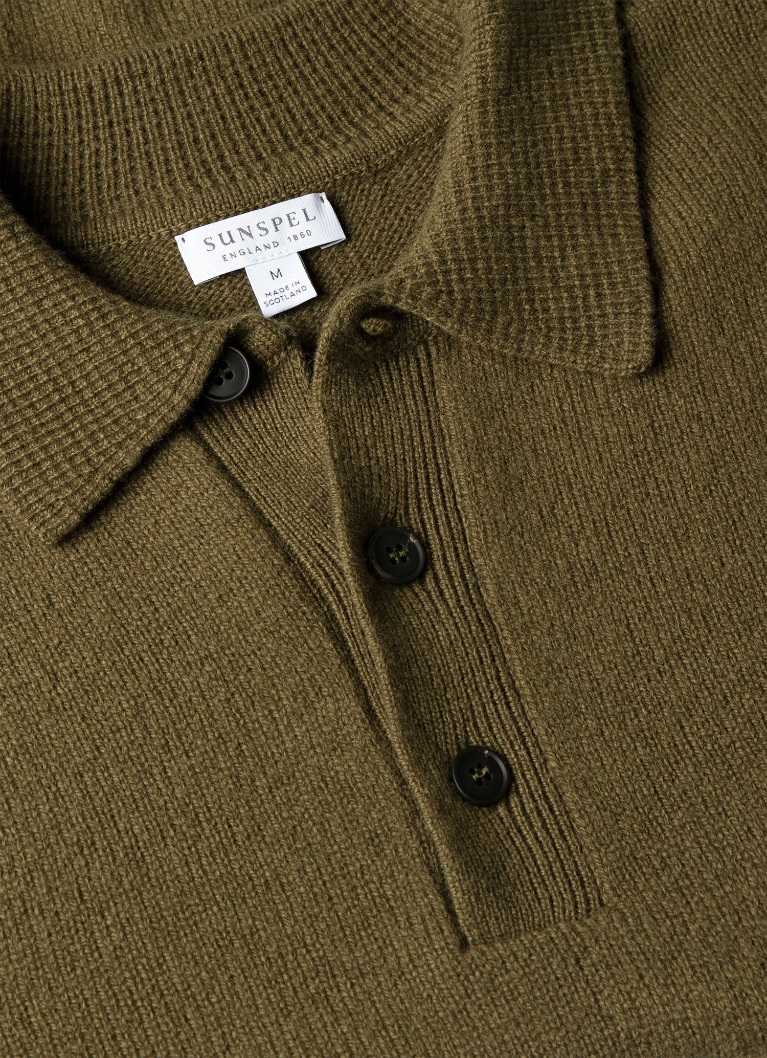 Men's Lambswool Knitted Polo Shirt in Uniform