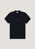 Men's Contrast Rib Polo Shirt in Navy