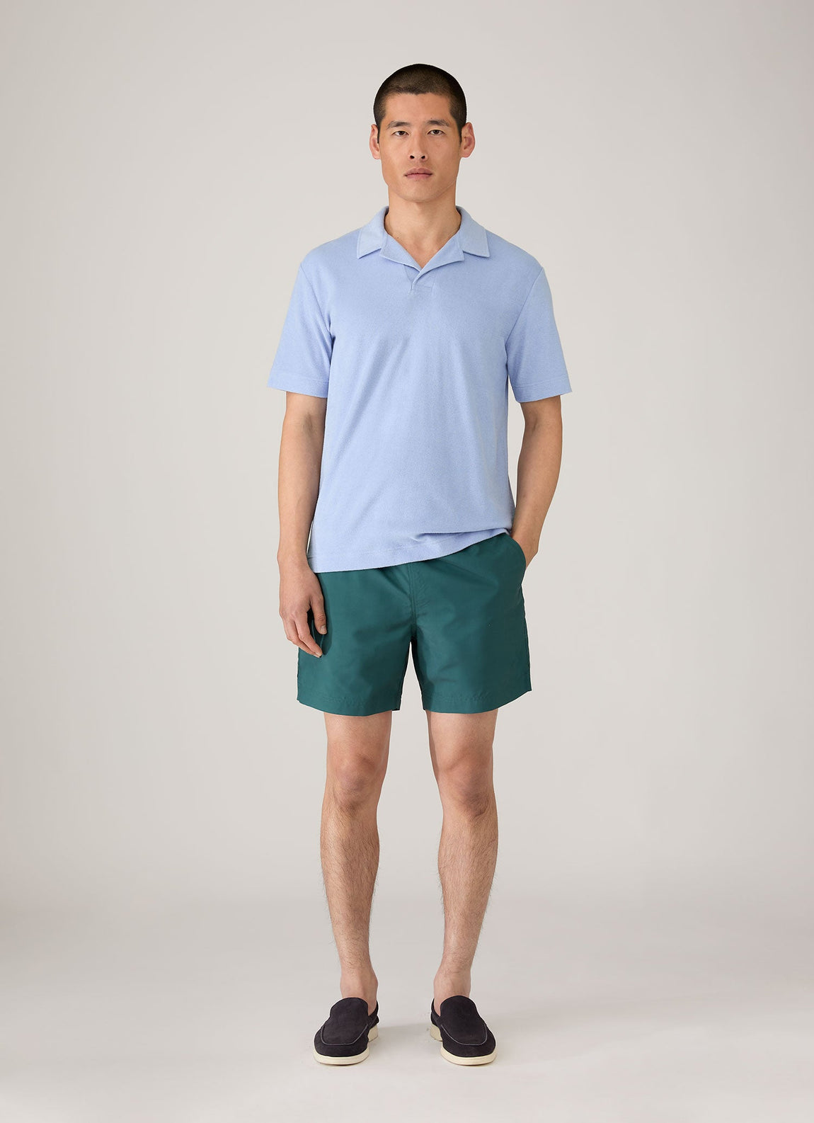 Men's Drawstring Swim Shorts in Forest