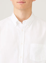 Men's Button Down Oxford Shirt in White
