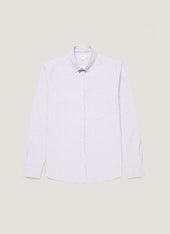 Men's Button Down Oxford Shirt in White/Navy
