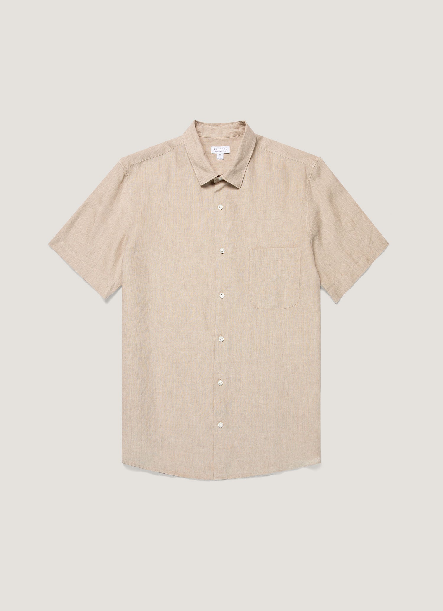 Men's Short Sleeve Linen Shirt in Hazelwood
