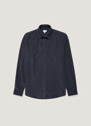 Men's Fine Cord Shirt in Midnight Navy