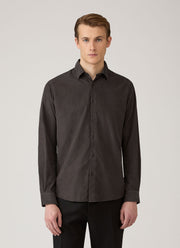 Men's Fine Cord Shirt in Anthracite