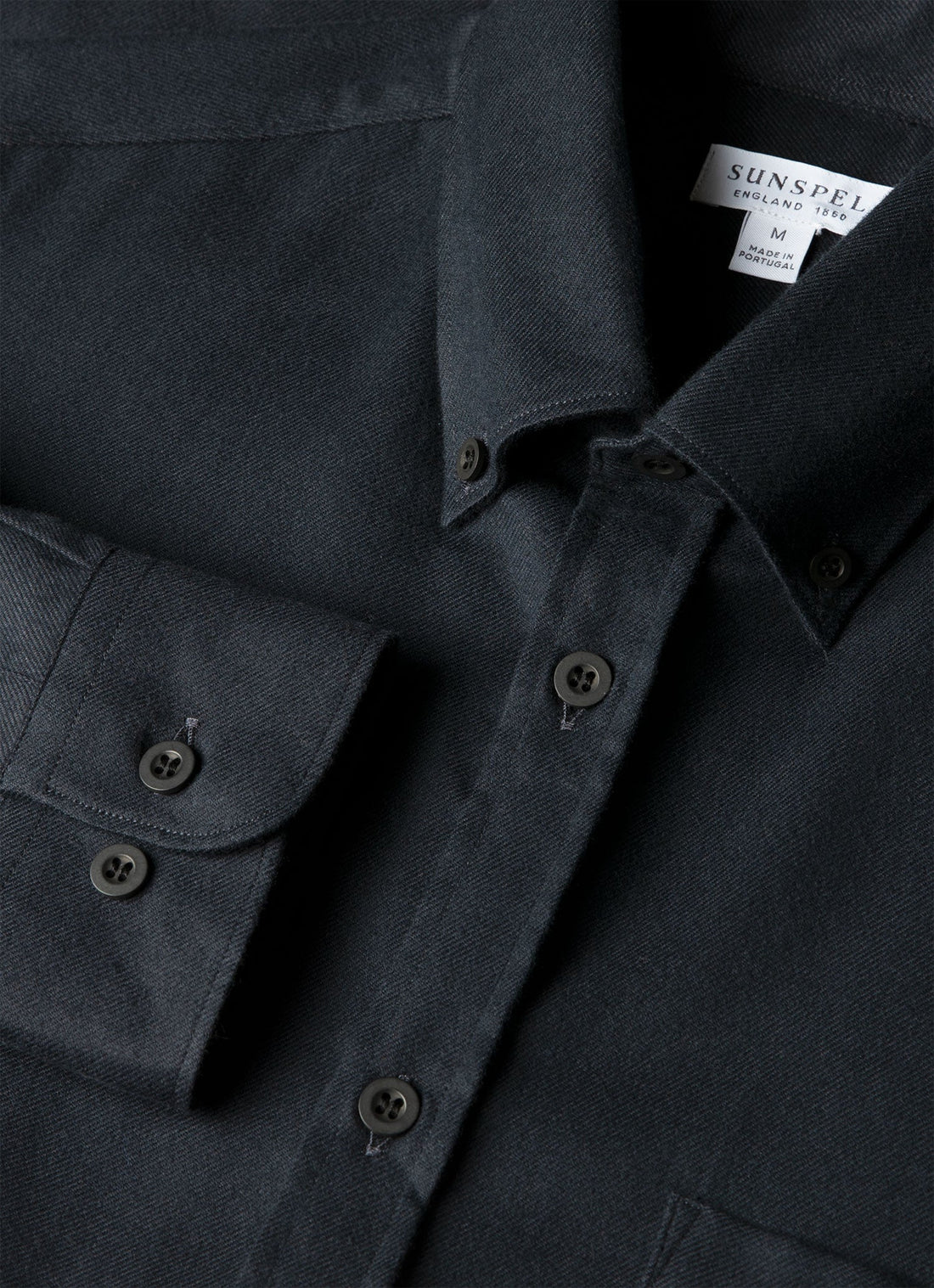 Men's Button Down Flannel Shirt in Black