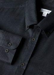 Men's Button Down Flannel Shirt in Black