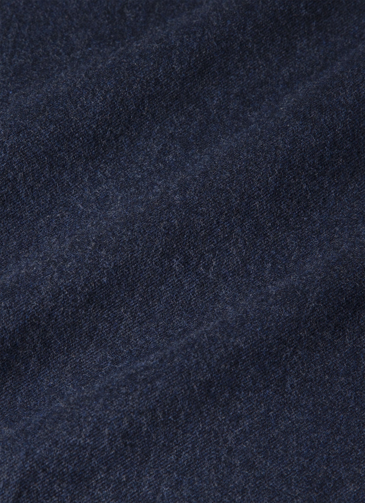 Men's Button Down Flannel Shirt in Navy Melange
