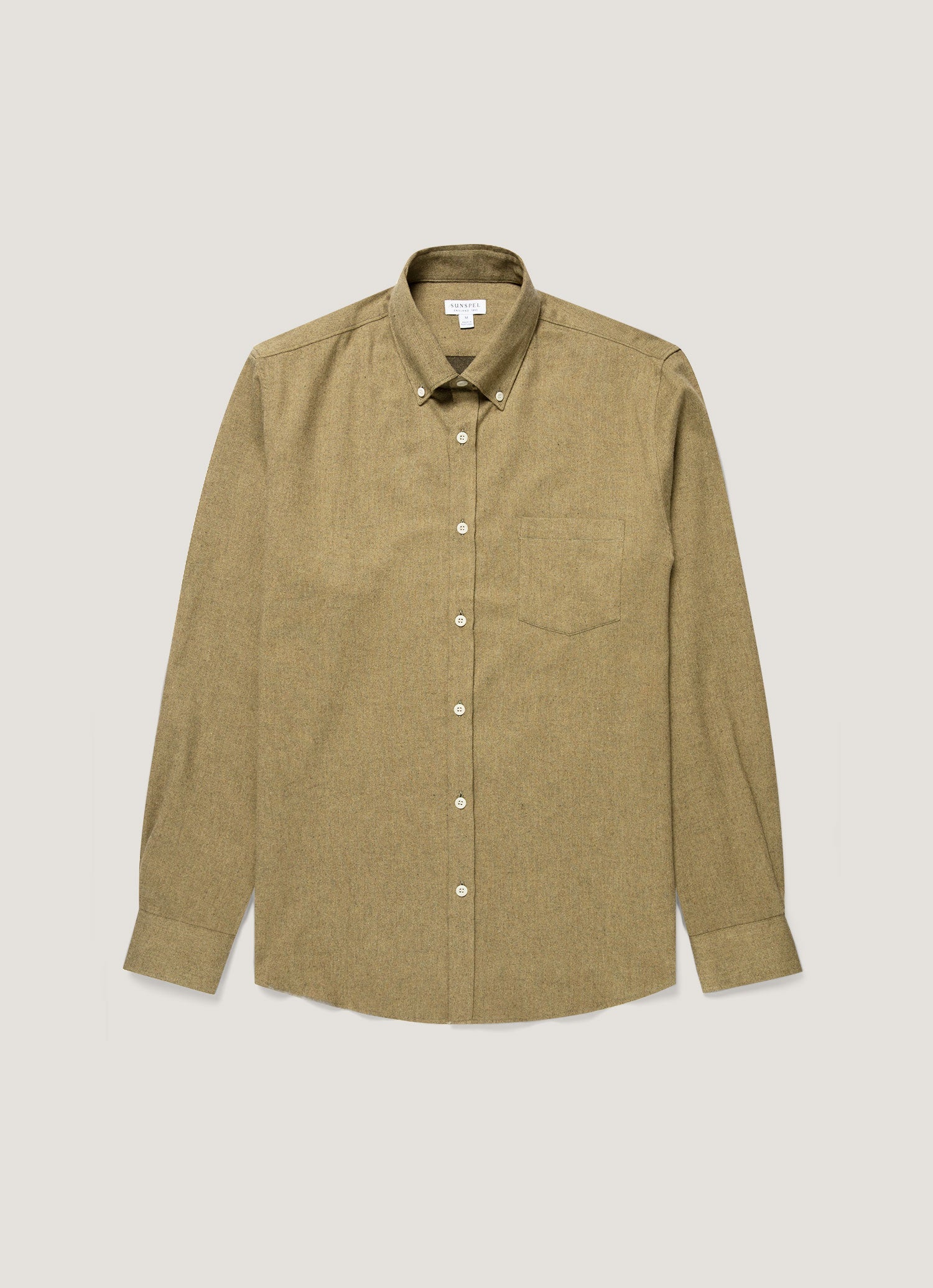 Men's Button Down Flannel Shirt in Artichoke