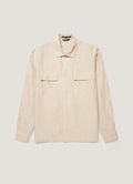 Men's Linen Overshirt in Sand