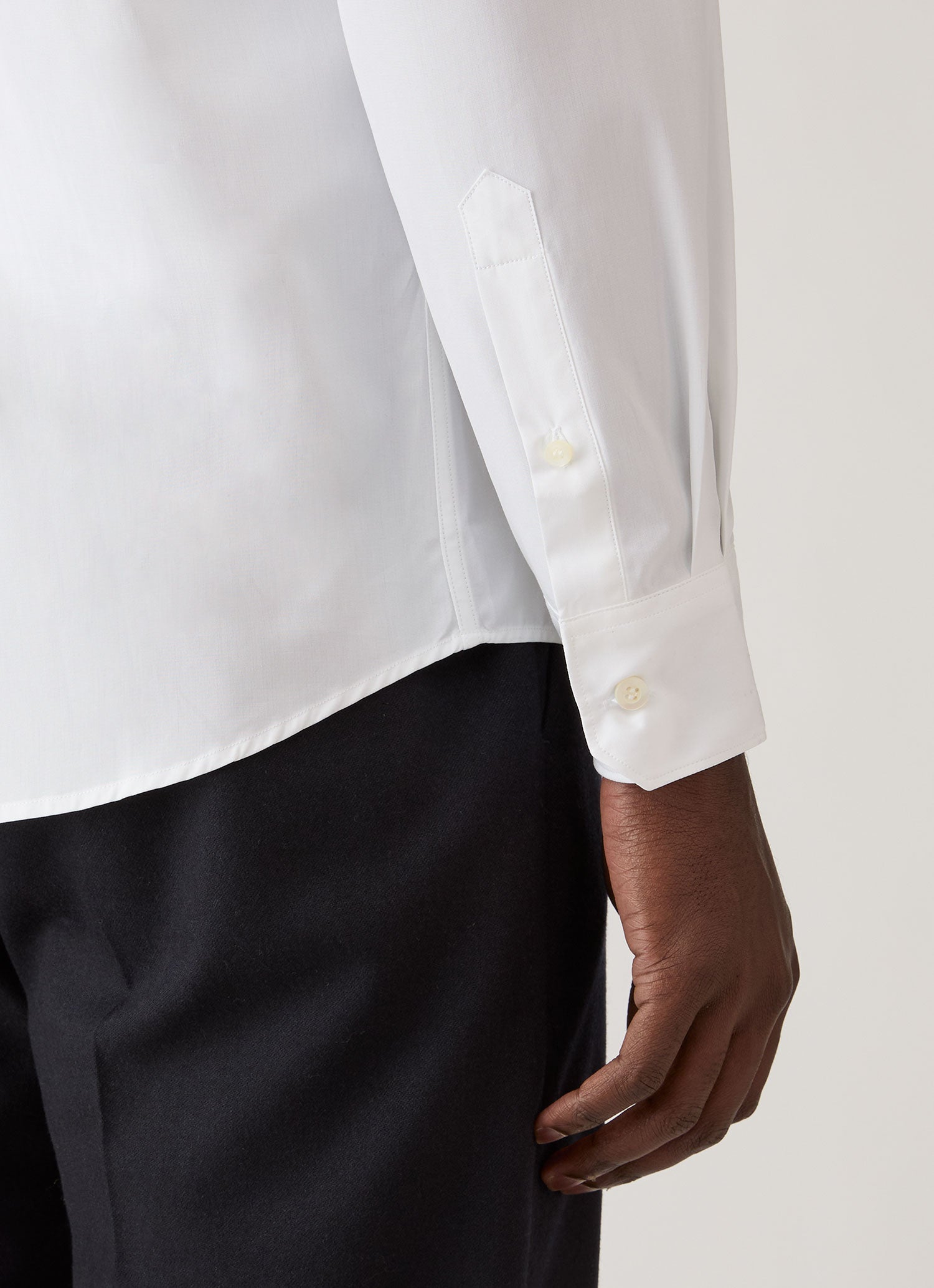 Men's Cotton Poplin Shirt in White