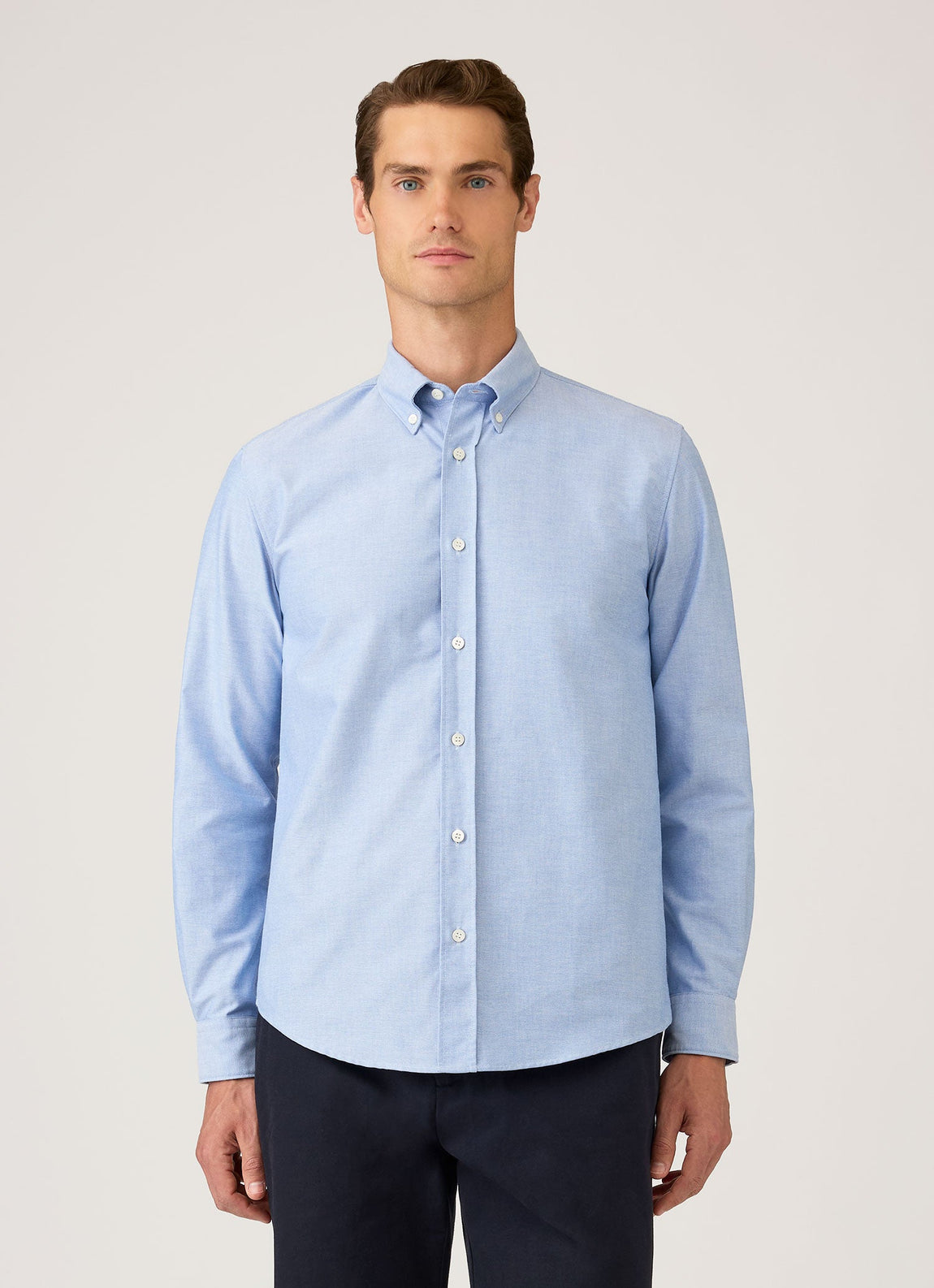 Men's Button Down Oxford Shirt in Mid Blue