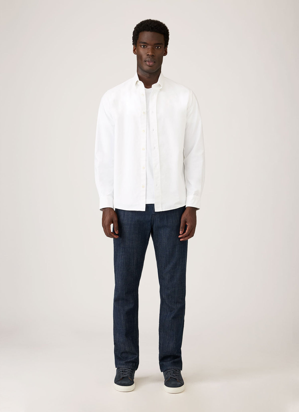 Men's Button Down Oxford Shirt in White