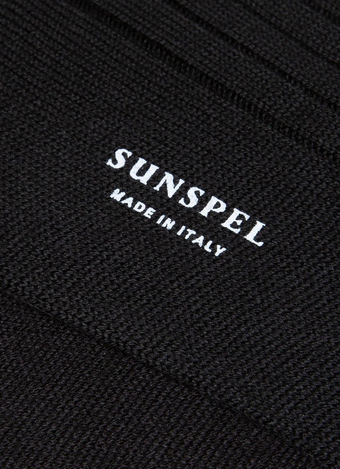 Men's Merino Wool Ribbed Socks in Black