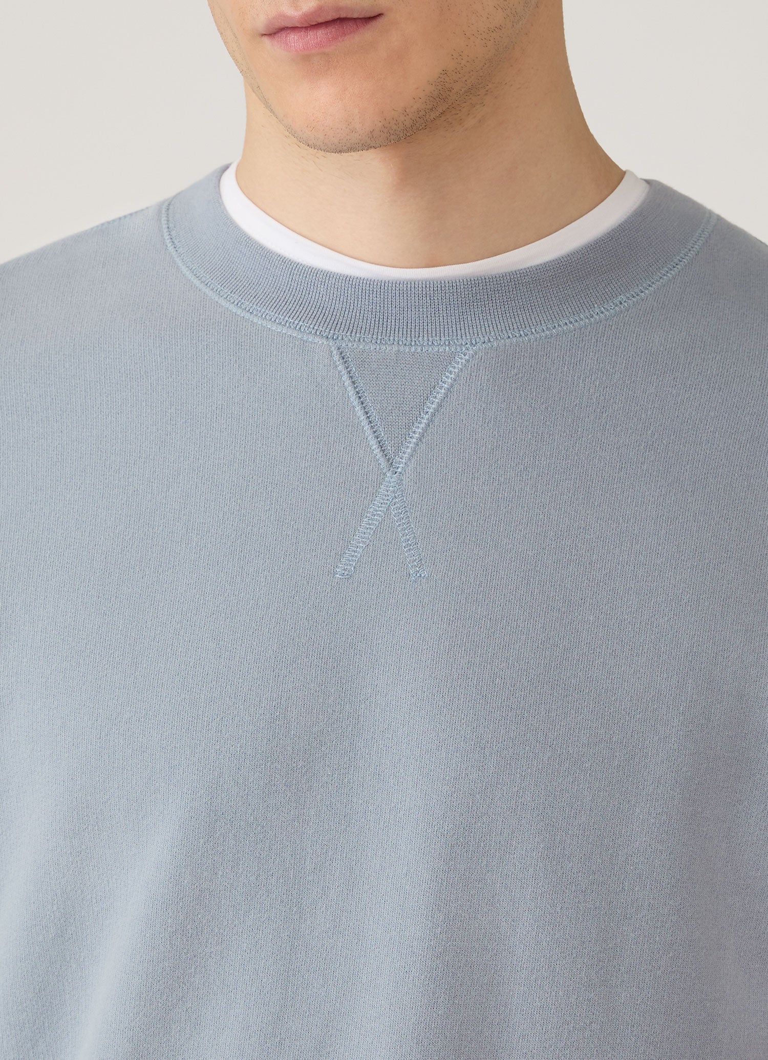 Men's Loopback Sweatshirt in Powder Blue