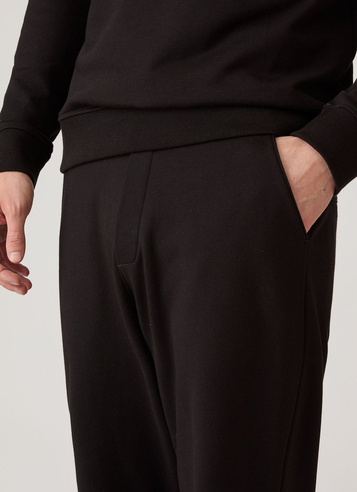 Men's Supima Loopback Sweatpants in Black