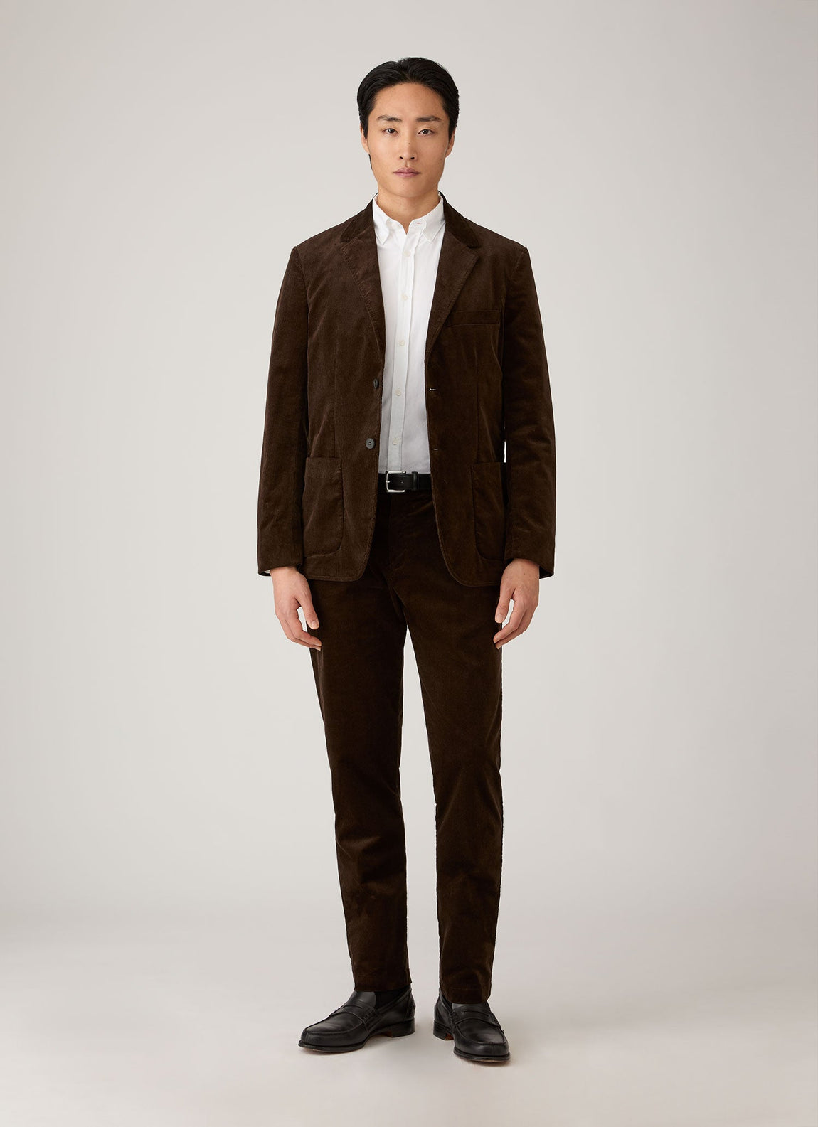 Men's Corduroy Trouser in Dark Chocolate