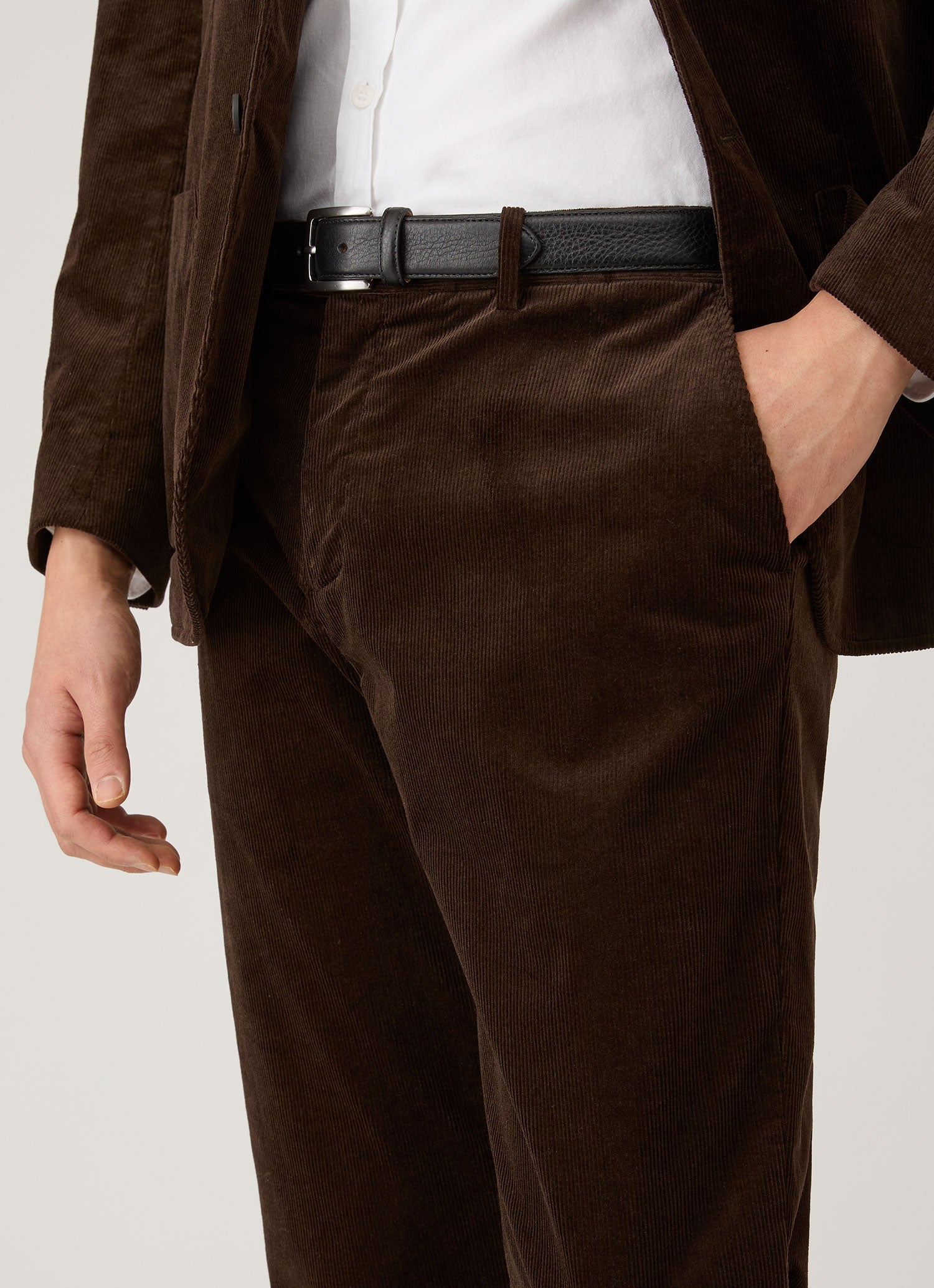 Men's Corduroy Trouser in Dark Chocolate