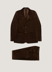 Men's Corduroy Two-Piece Suit in Dark Chocolate