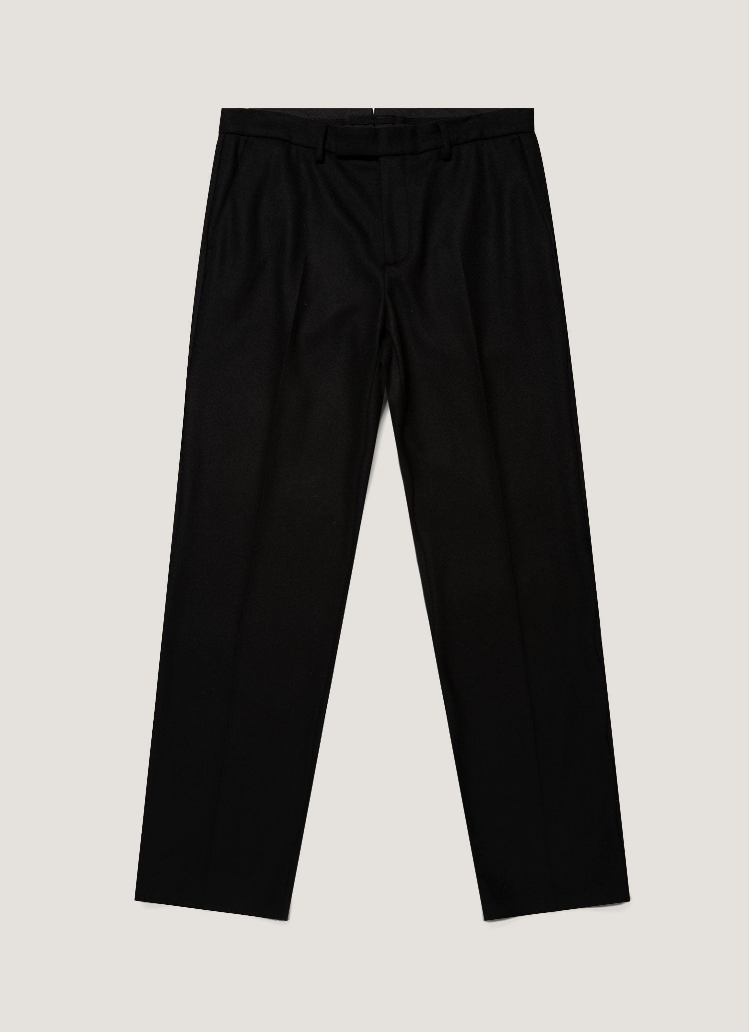 Men's Boiled Wool Trouser in Black