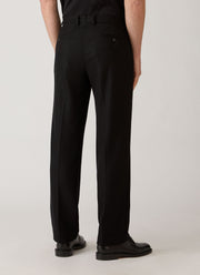 Men's Boiled Wool Trouser in Black