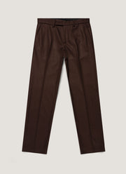 Men's Boiled Wool Trouser in Truffle