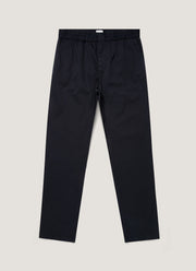 Men's Cotton Drawstring Trousers in Navy
