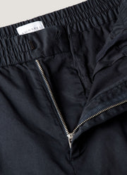 Men's Cotton Drawstring Trousers in Navy
