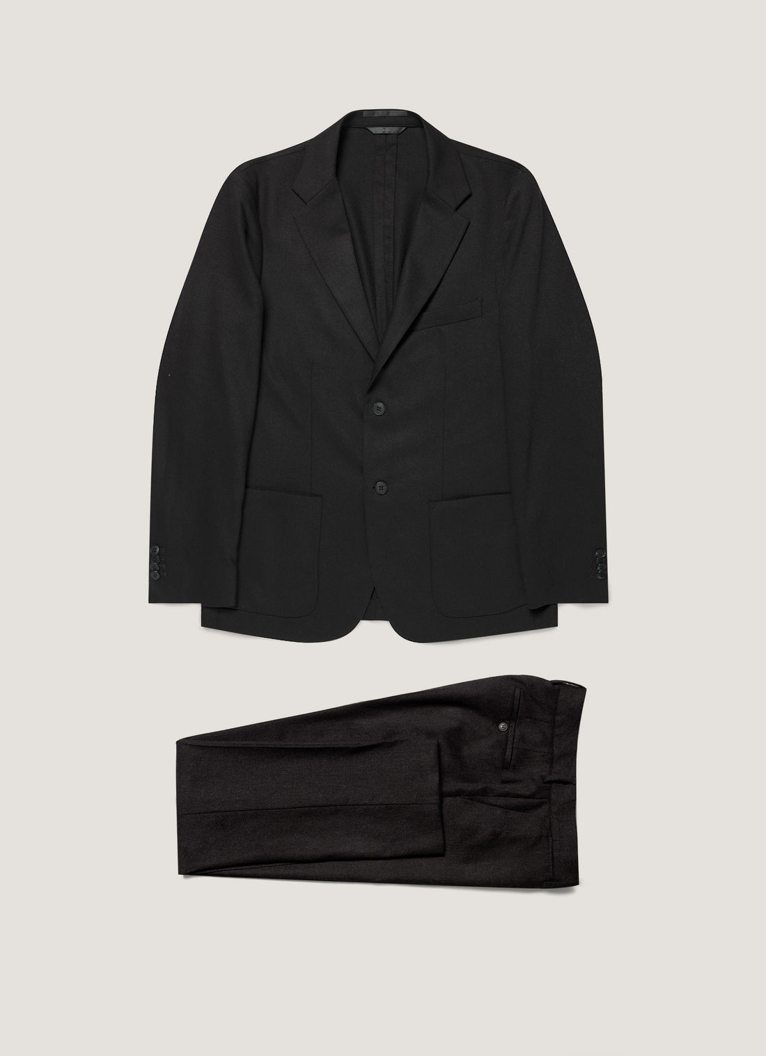 Costume deux pièces en flanelle de laine et cachemire