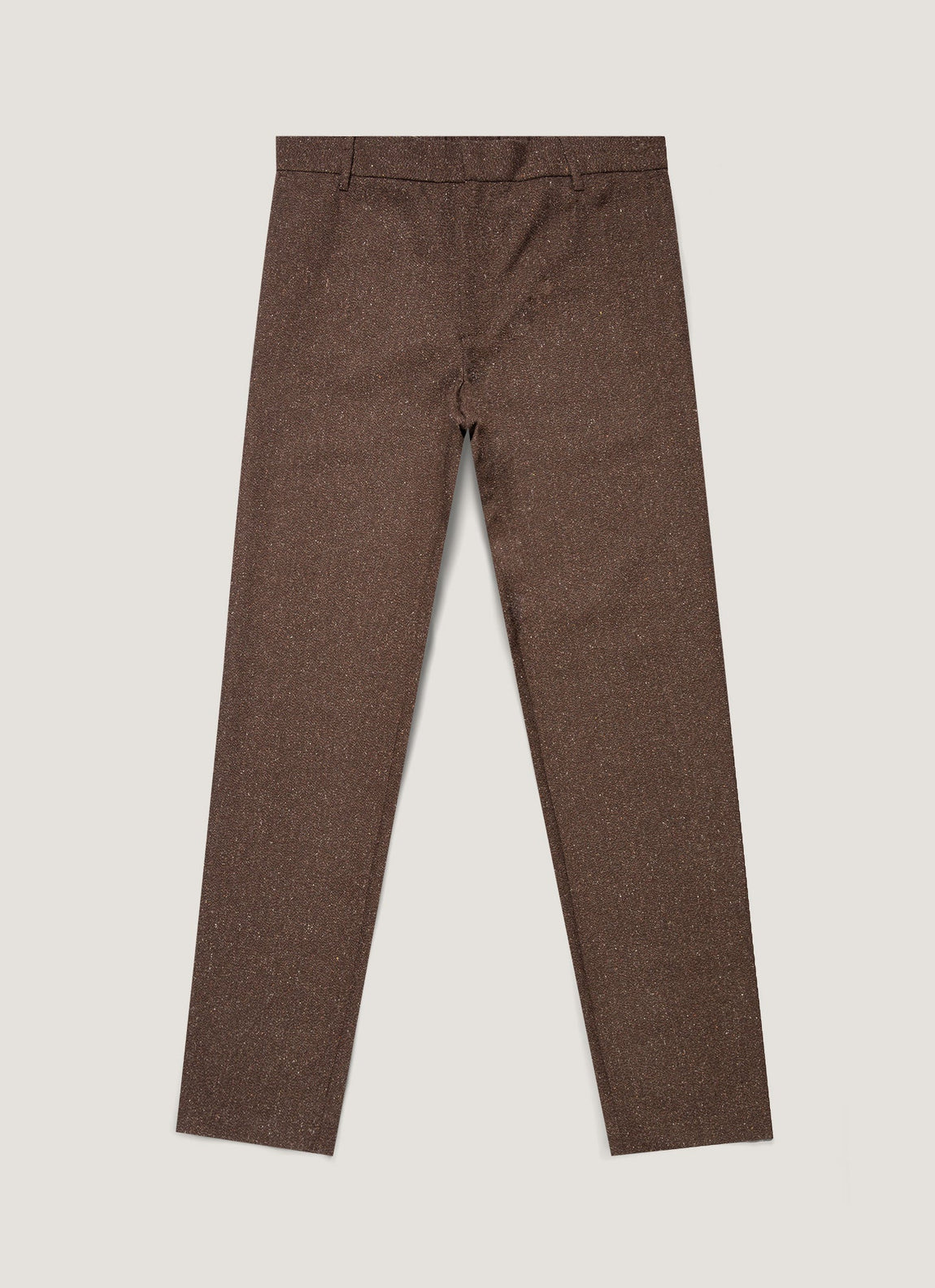 Men's Donegal Tweed Trouser in Dark Brown Melange
