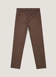 Men's Donegal Tweed Trouser in Dark Brown Melange