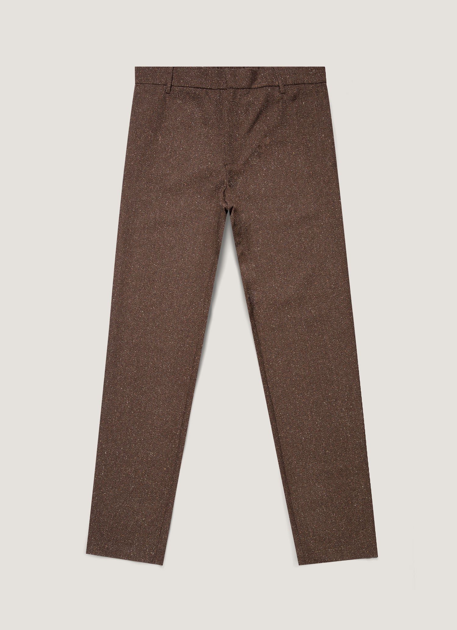 Men's Donegal Tweed Trouser in Dark Brown Melange