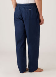Men's Cotton Poplin Pyjama Trouser in Navy