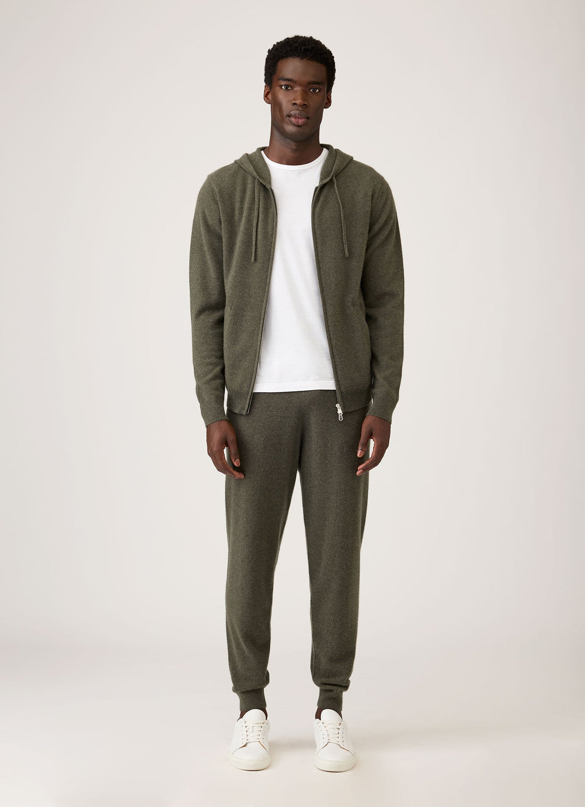 Men's Cashmere Lounge Pant in Khaki