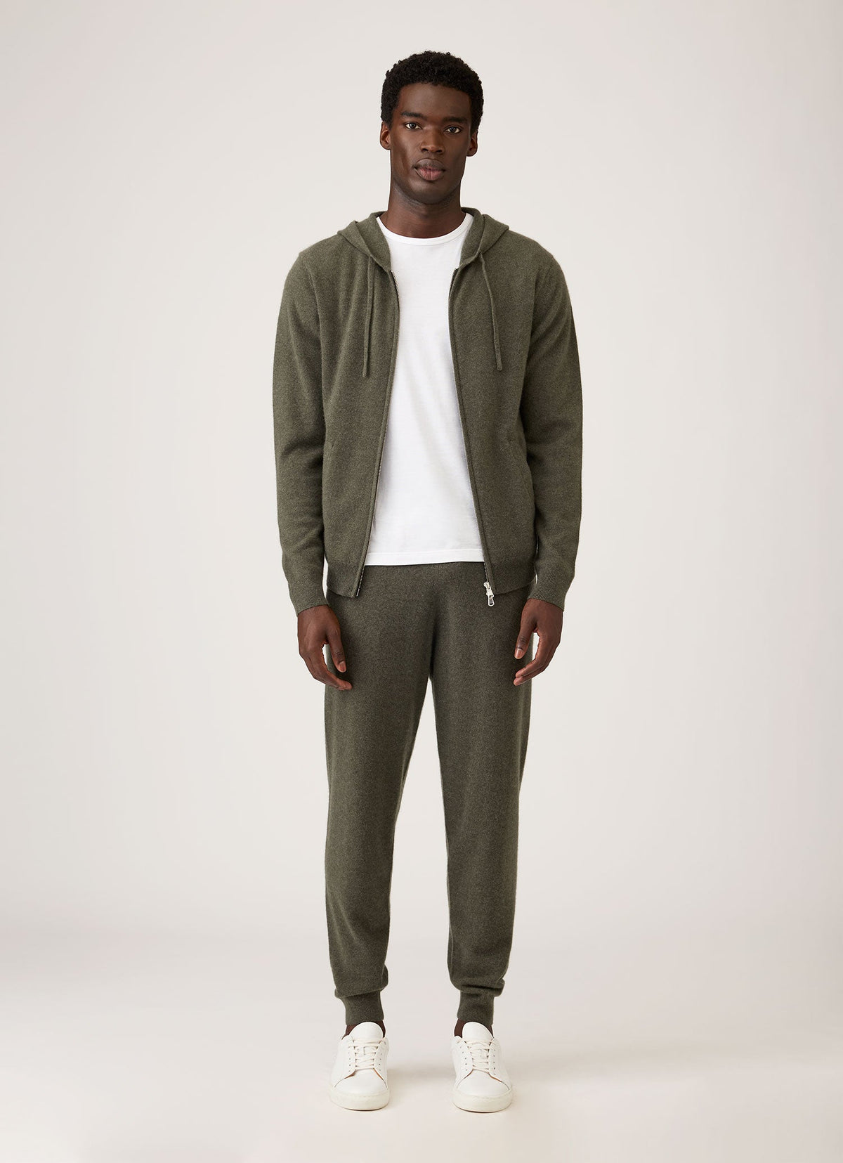 Men's Cashmere Lounge Pant in Khaki