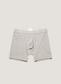 Men's Stretch Cotton Boxer Briefs in Grey Melange