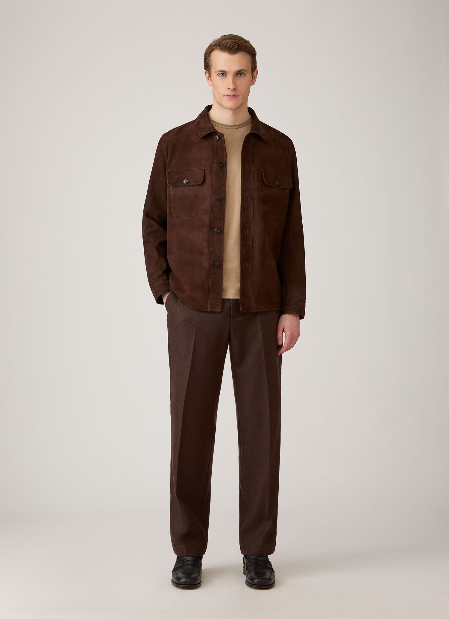Men's Classic T-shirt in Dark Beige