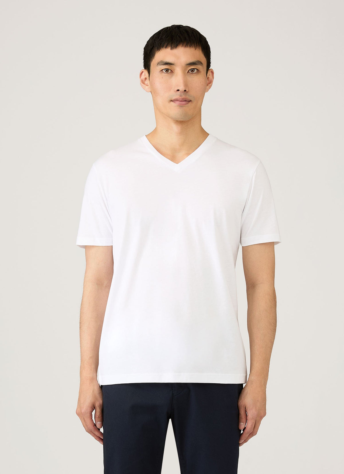 Men's Riviera Midweight V‑neck T-shirt in White