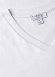 Men's Riviera Midweight V‑neck T-shirt in White