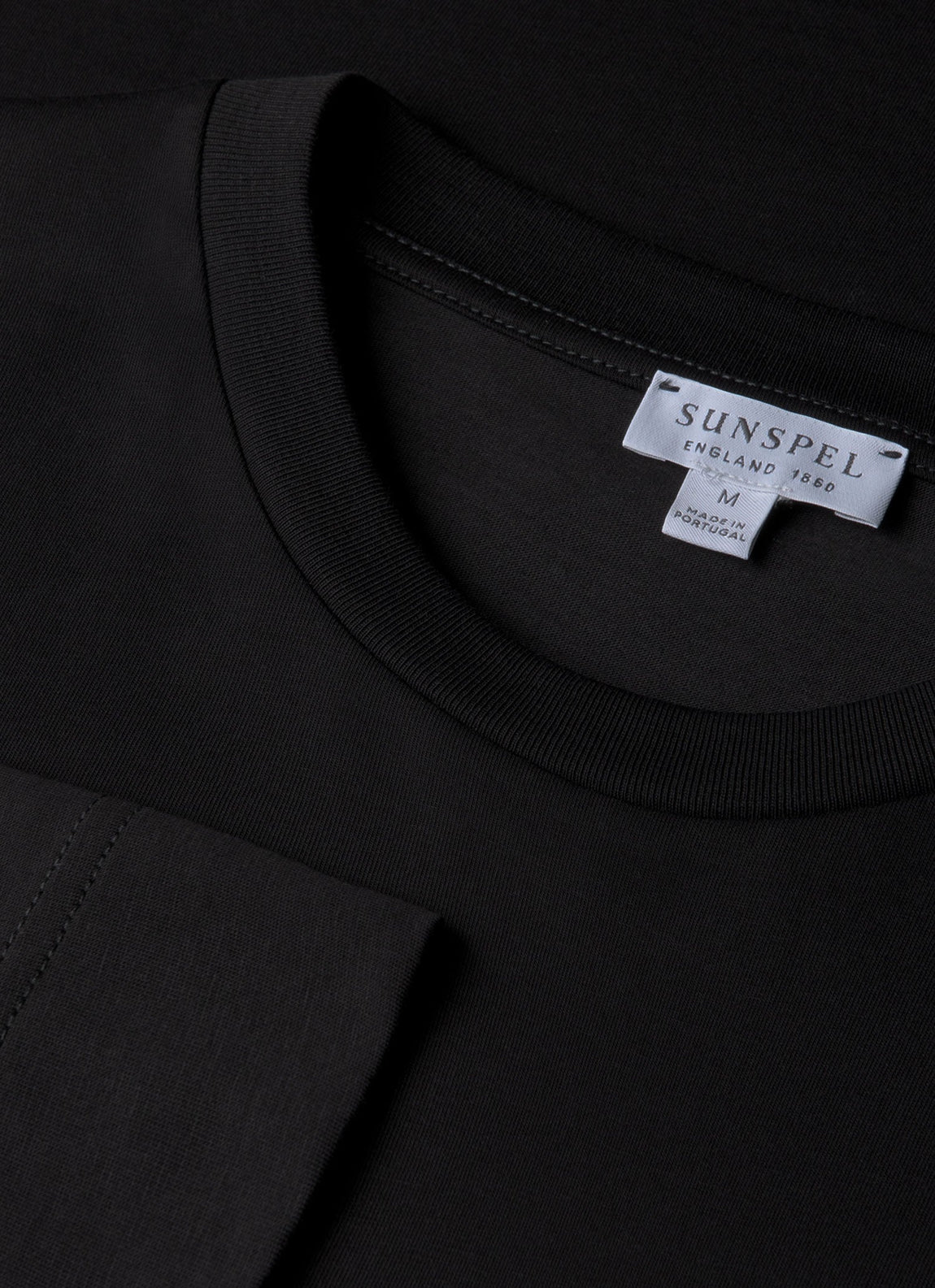 Men's Long Sleeve Riviera Midweight T‑shirt in Black