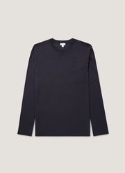 Men's Long Sleeve Riviera Midweight T‑shirt in Navy