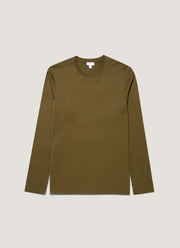 Men's Long Sleeve Riviera Midweight T-shirt in Loden Green