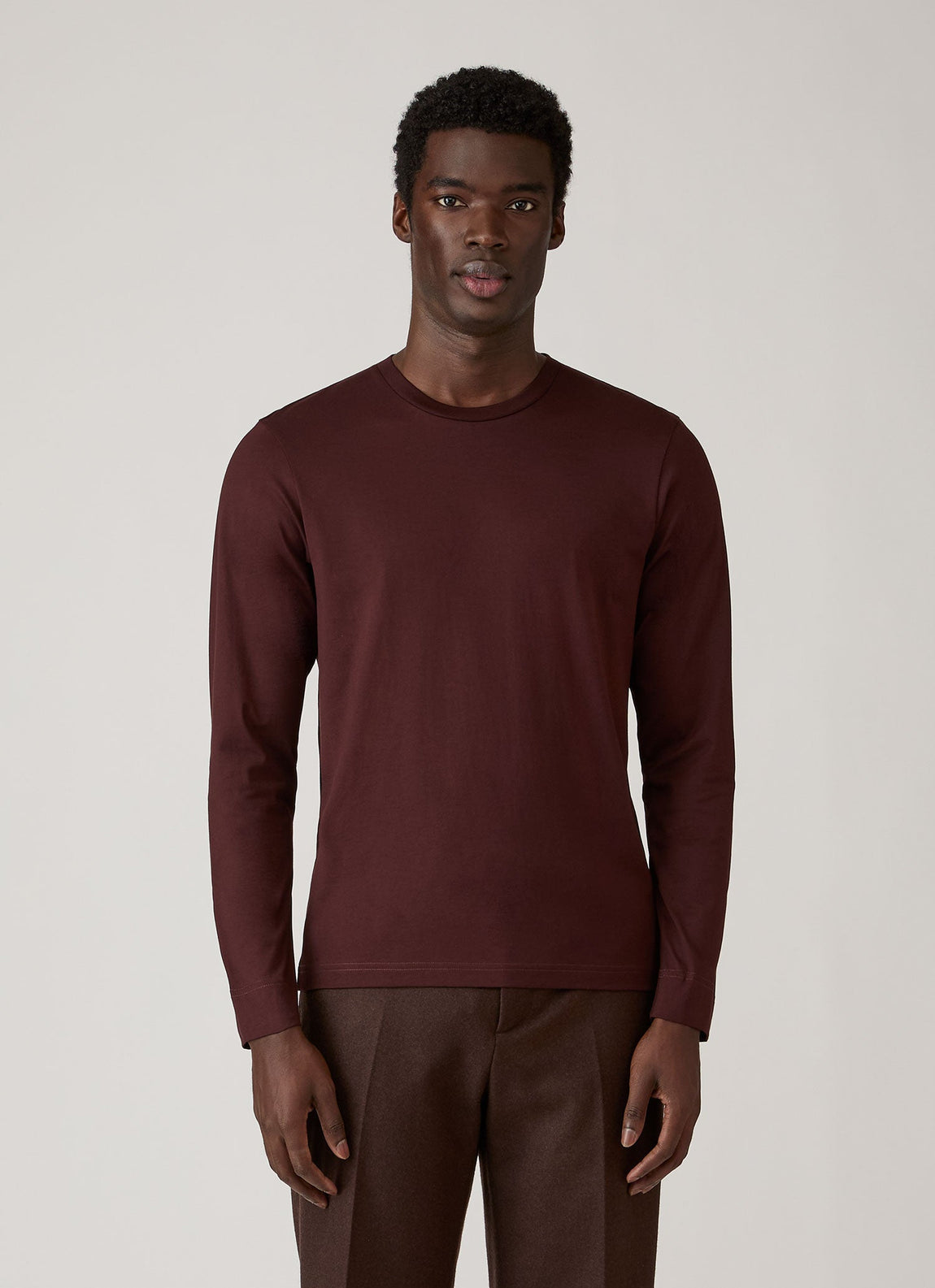 Men's Long Sleeve Riviera Midweight T-shirt in Bakelite