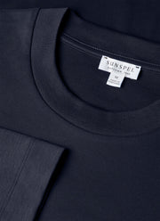 Men's Long Sleeve Heavyweight T-shirt in Midnight Navy