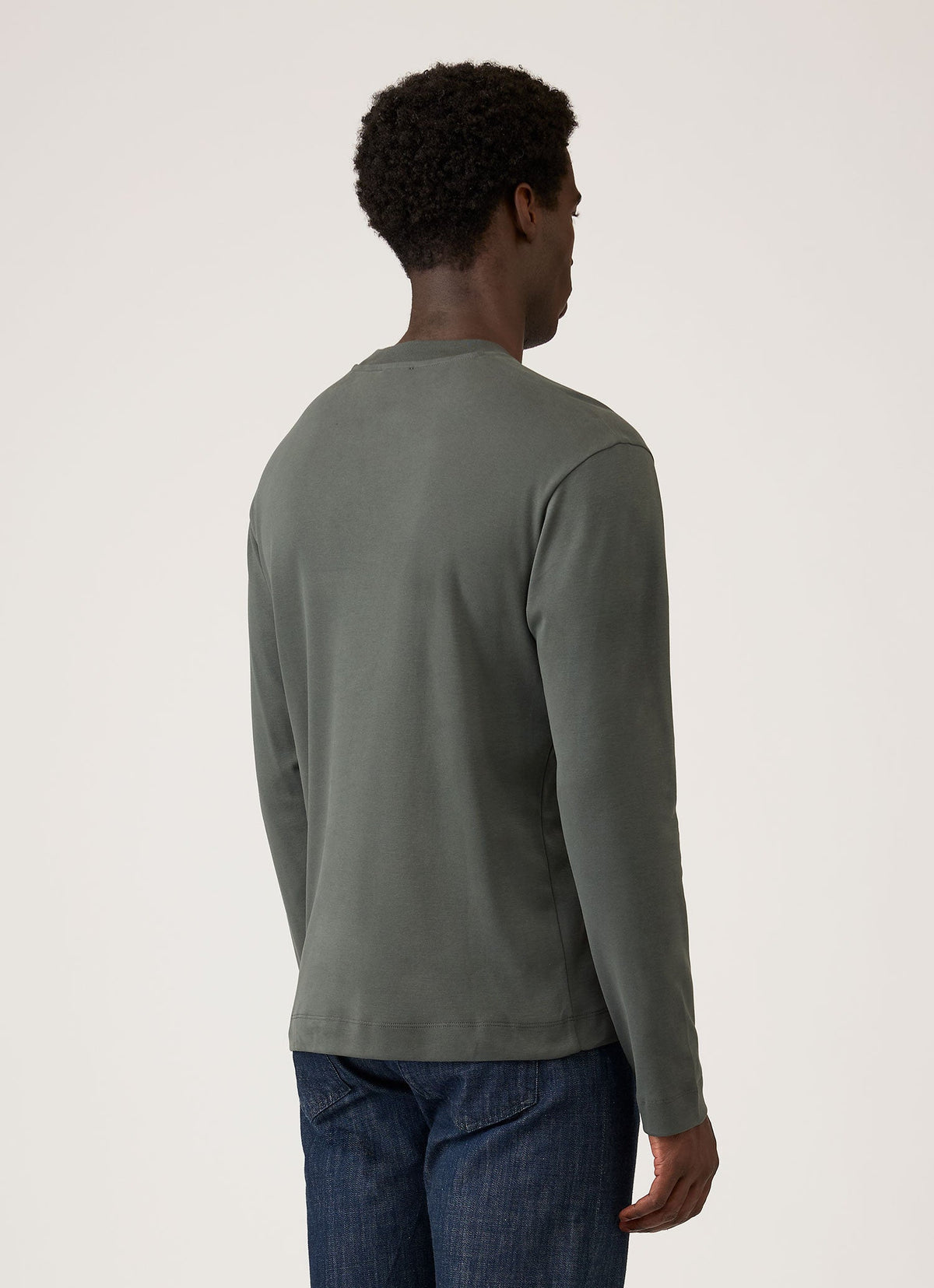Men's Long Sleeve Heavyweight T-shirt in Slate Green