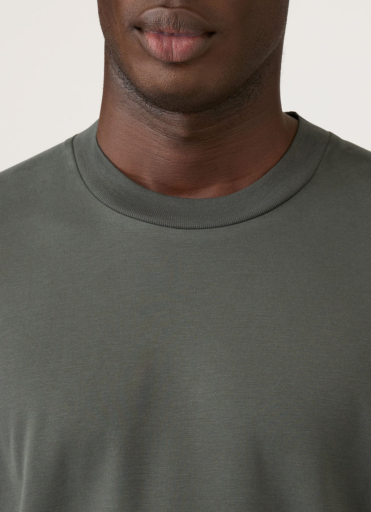 Men's Long Sleeve Heavyweight T-shirt in Slate Green