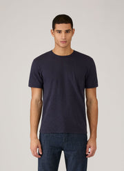 Men's Cotton Linen T-shirt in Navy