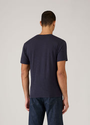 Men's Cotton Linen T-shirt in Navy